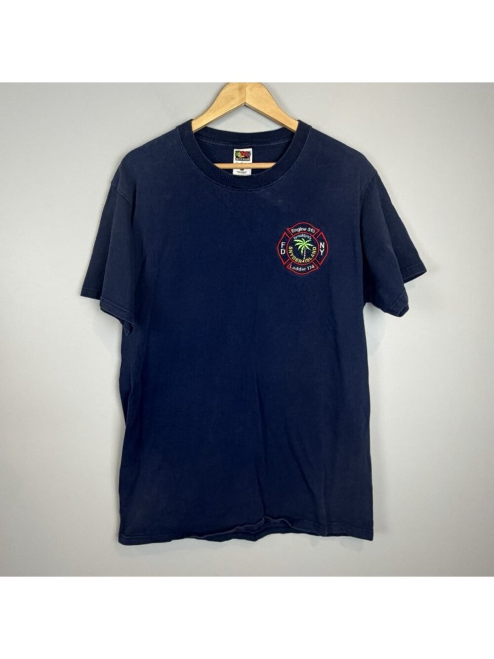 Vtg FDNY T Shirt Size Large Brooklyn Snyder Island Engine 310 Ladder 174